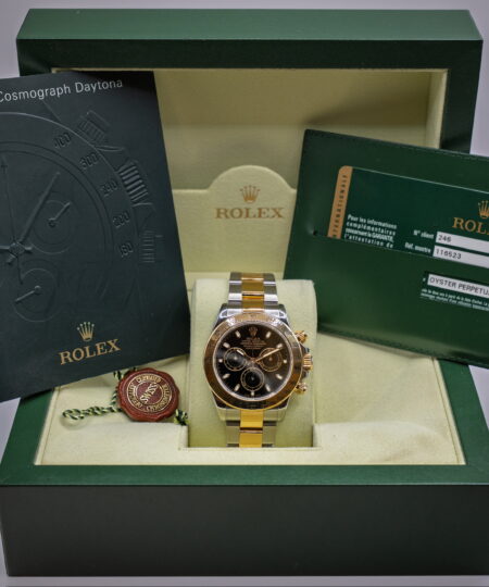 Rolex Daytona Gull/Stål Sort tallskive Ref. 116523